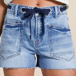 FLYING MONKEY BRAND NEW Denim Blue Women's Loose Stretch Shorts!